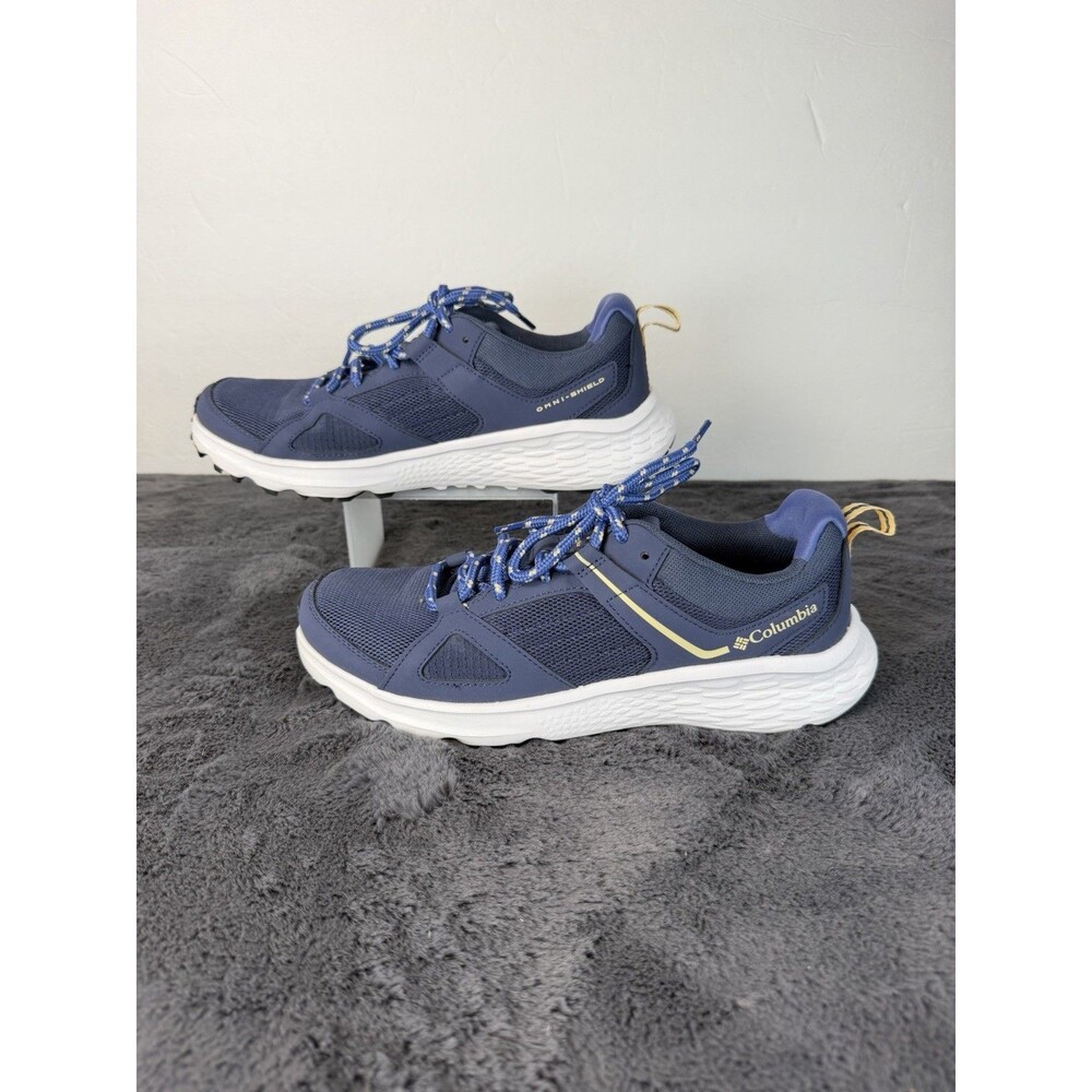 Columbia Omni-Shield Women’s 8.5 Blue Trail Hiking Walking Sneakers Shoes